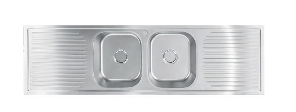 180-dbdd.jpg ViandPro 1800mm double bowl double drainer stainless steel kitchen sink