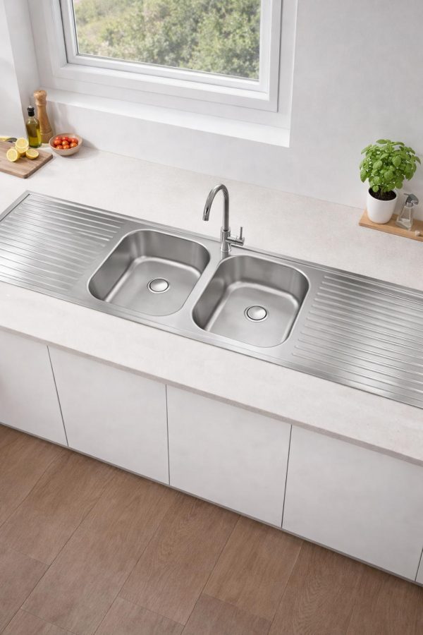 180-sink.jpg ViandPro 1800 x 500mm double bowl double drainer kitchen sink