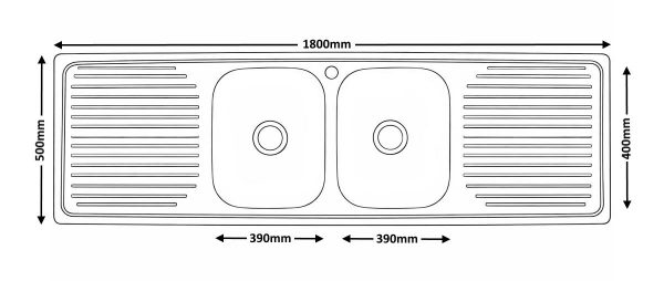 1800-sink-line-drawing.jpg ViandPro 1800mm double bowl double drainer sink technical dimensions