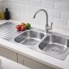 20260316_1346_Image-Generation_remix_01kkveah0zfpnrhnkh6yxqwp9g.jpg ViandPro 1200mm stainless steel kitchen sink installed in a commercial kitchen