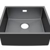 4944-2黑-1.jpg ViandPro 490 x 440mm Carbon Grey undermount kitchen sink alternative view