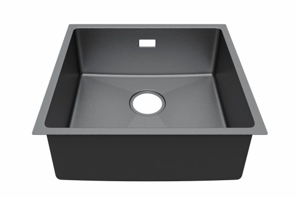 4944-2黑-1.jpg ViandPro 490 x 440mm Carbon Grey undermount kitchen sink alternative view