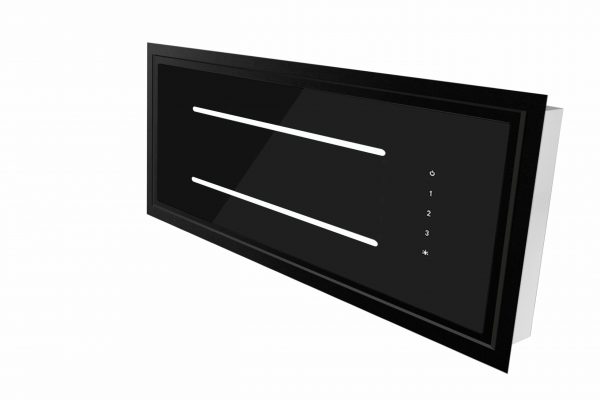 Aria Flush Fit Ceiling Hood 90×30 – With WiFi App Control – Black – Fits Between Joists – Ducted or Recirculated