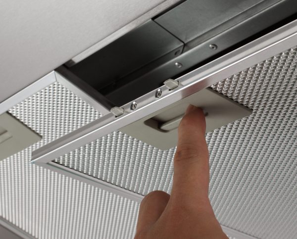 ViandPro Cantata wall cooker hood control and lighting detail