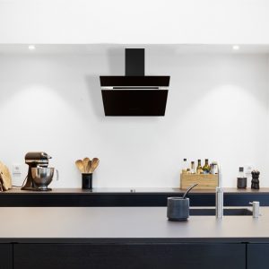 ViandPro Forte 60cm black angled glass cooker hood