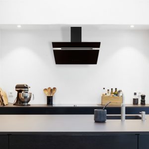 ViandPro Forte 90cm black angled glass cooker hood