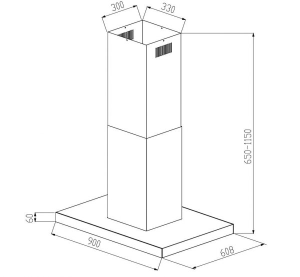 LIne-Drawing-Small.jpg ViandPro Maestro island cooker hood technical dimensions