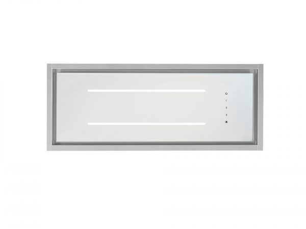 ViandPro Aria white ceiling cooker hood front view