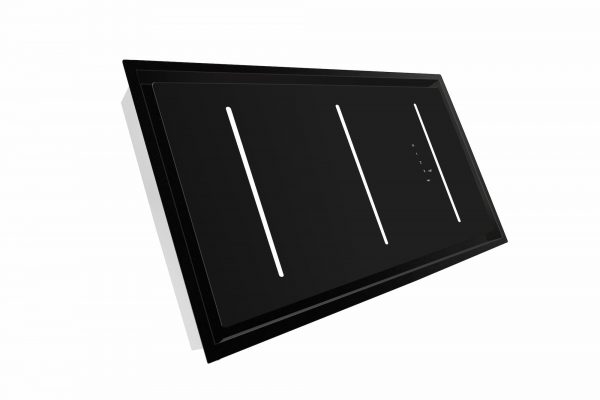 UC9-black-side-1.jpg ViandPro Opus black ceiling cooker hood side view