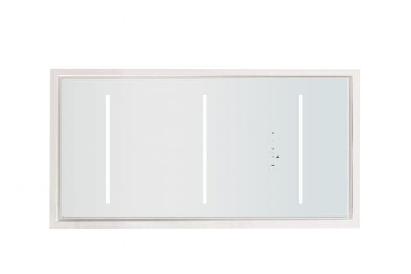 ViandPro Opus white ceiling cooker hood front view