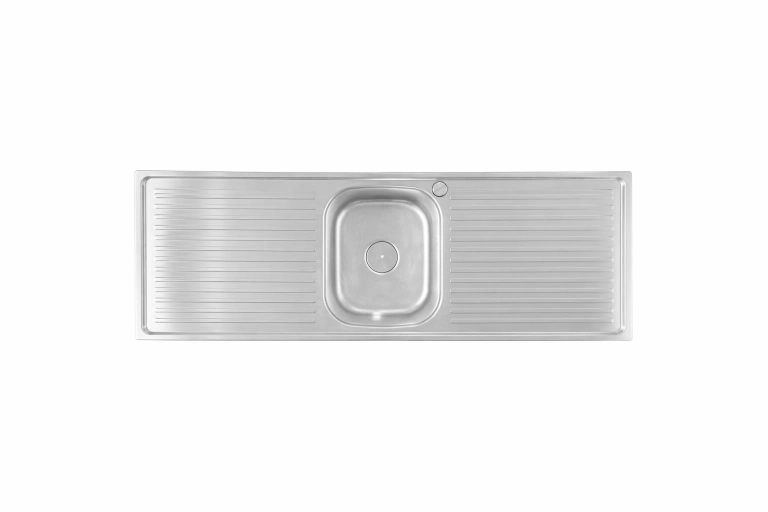 ViandPro 1500 x 500mm stainless steel double drainer kitchen sink