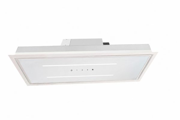 Aria 90 x 30cm Ceiling Cooker Hood - White