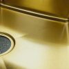 brushed brass gold close up detail viandpro undermount sink