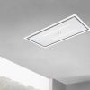 Aria 90 x 30cm Ceiling Cooker Hood - White