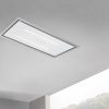 Aria 90 x 30cm Ceiling Cooker Hood - White & Stainless Steel