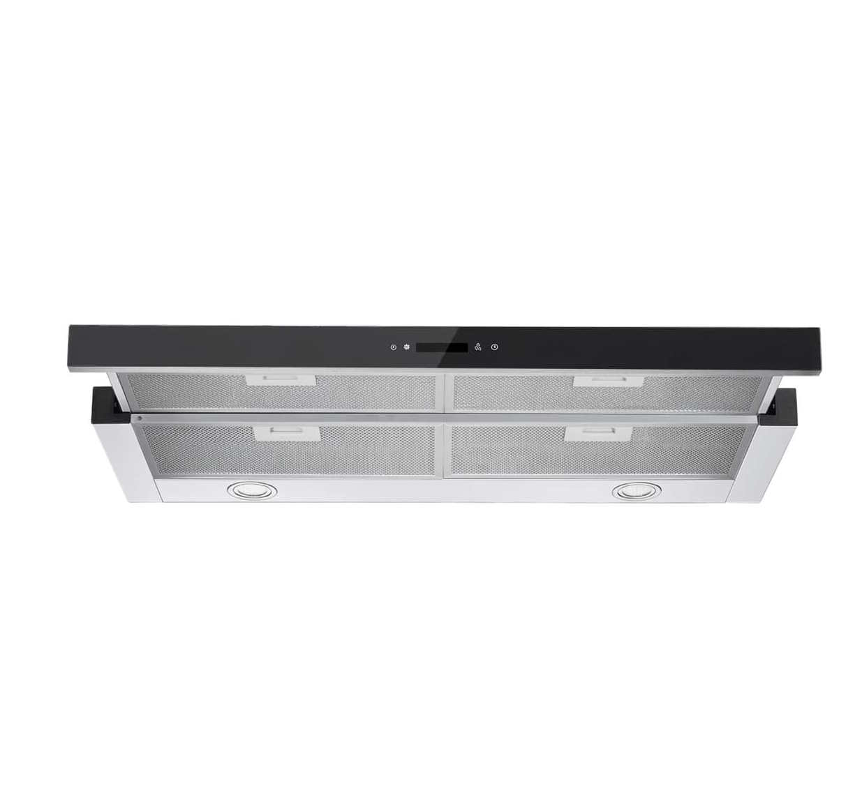 ViandPro telescopic cooker hoods integrated beneath kitchen cabinets