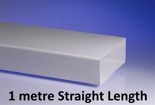 220 x 90mm 1m Rigid Flat Ducting Length